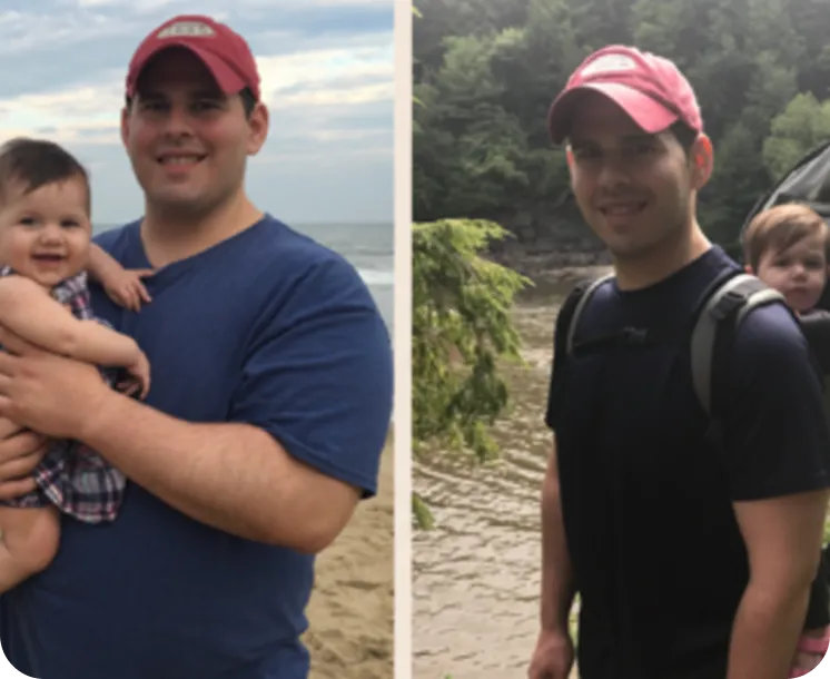 Dan, before and after
